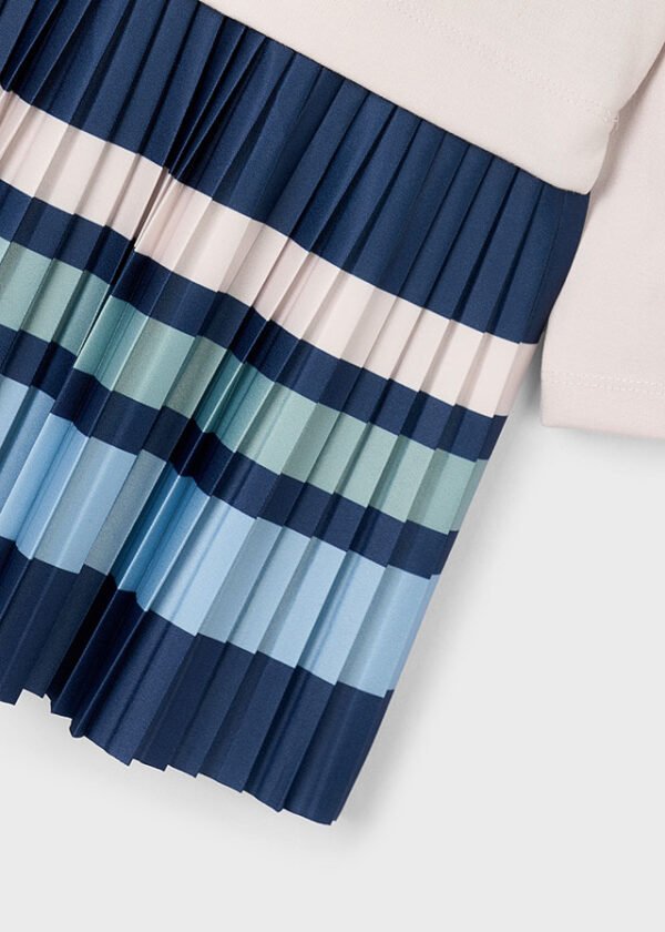Girls combined striped dress