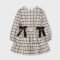 Girls check bow dress