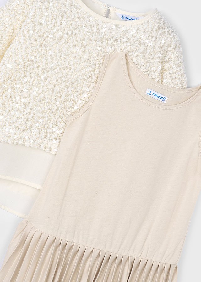 Girls combined sequin dress