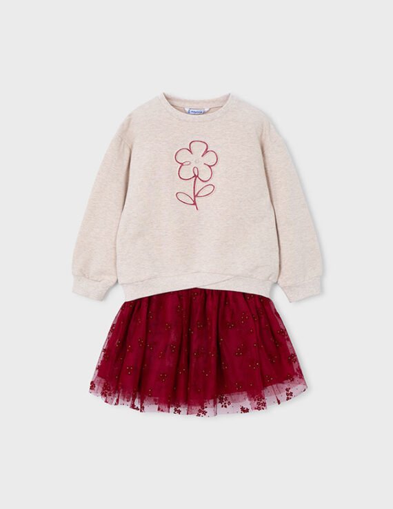 Girls tulle skirt and jumper set