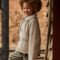 Girls knitted fur jacket