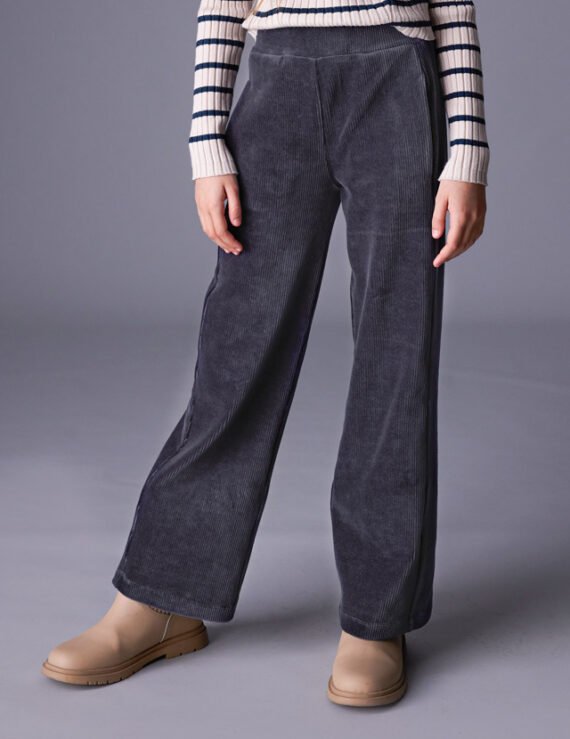 Girls corduroy knitted trousers