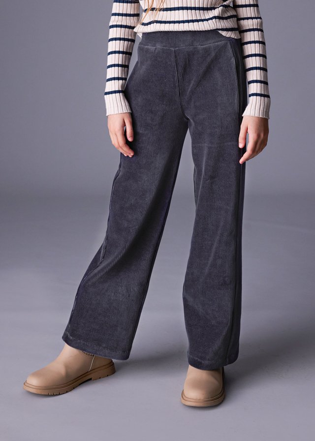 Girls corduroy knitted trousers