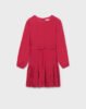 Girls pleated crepe dress