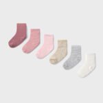 Newborn 6 pack of plain socks
