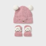 Newborn unisex hat and mittens set