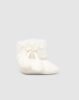 Newborn tricot and faux fur boots