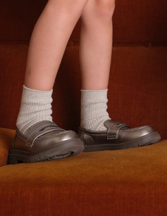 Girls toothed sole Moccasin