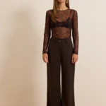 Wide pants pocket back