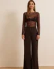 Wide pants pocket back