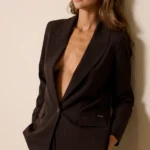 Stripes oversize blazer