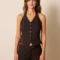 Vest with stripes