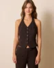 Vest with stripes