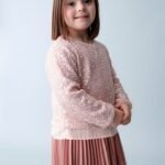 Girls combined sequin dress