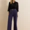 Wide pants with belt