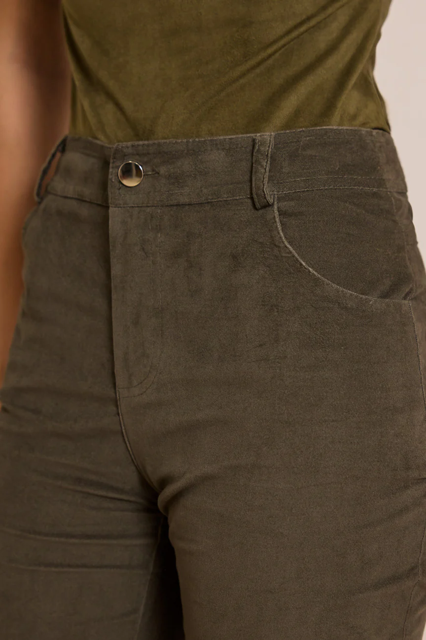 Suede pants