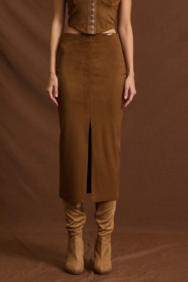 Midi skirt velvet