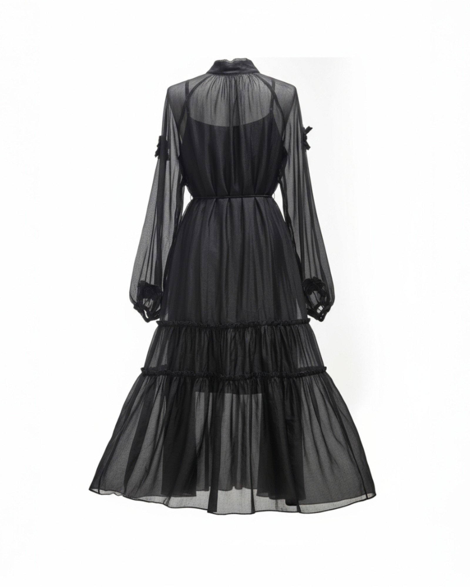 See through flower dress