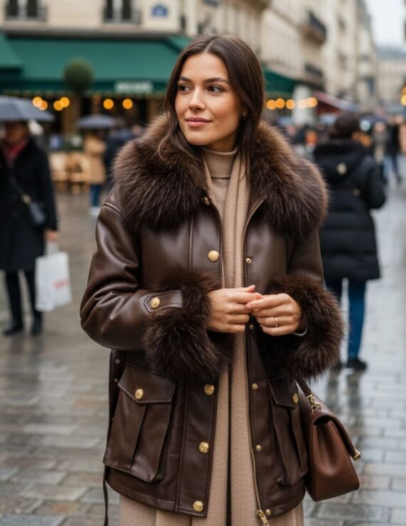 Leather coat