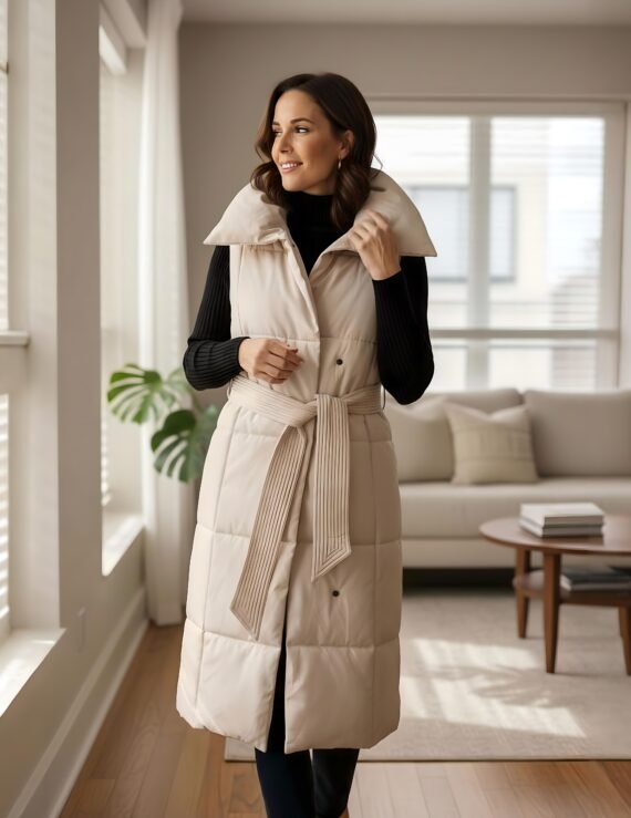 Sleeveless puffer coat