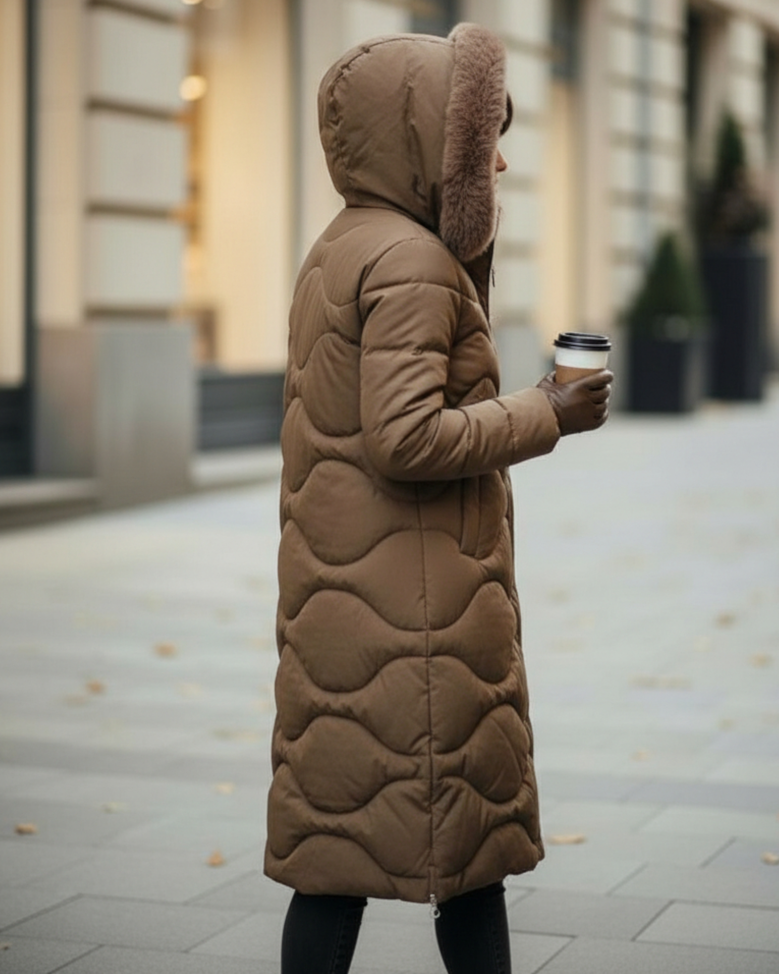 Long puffer coat