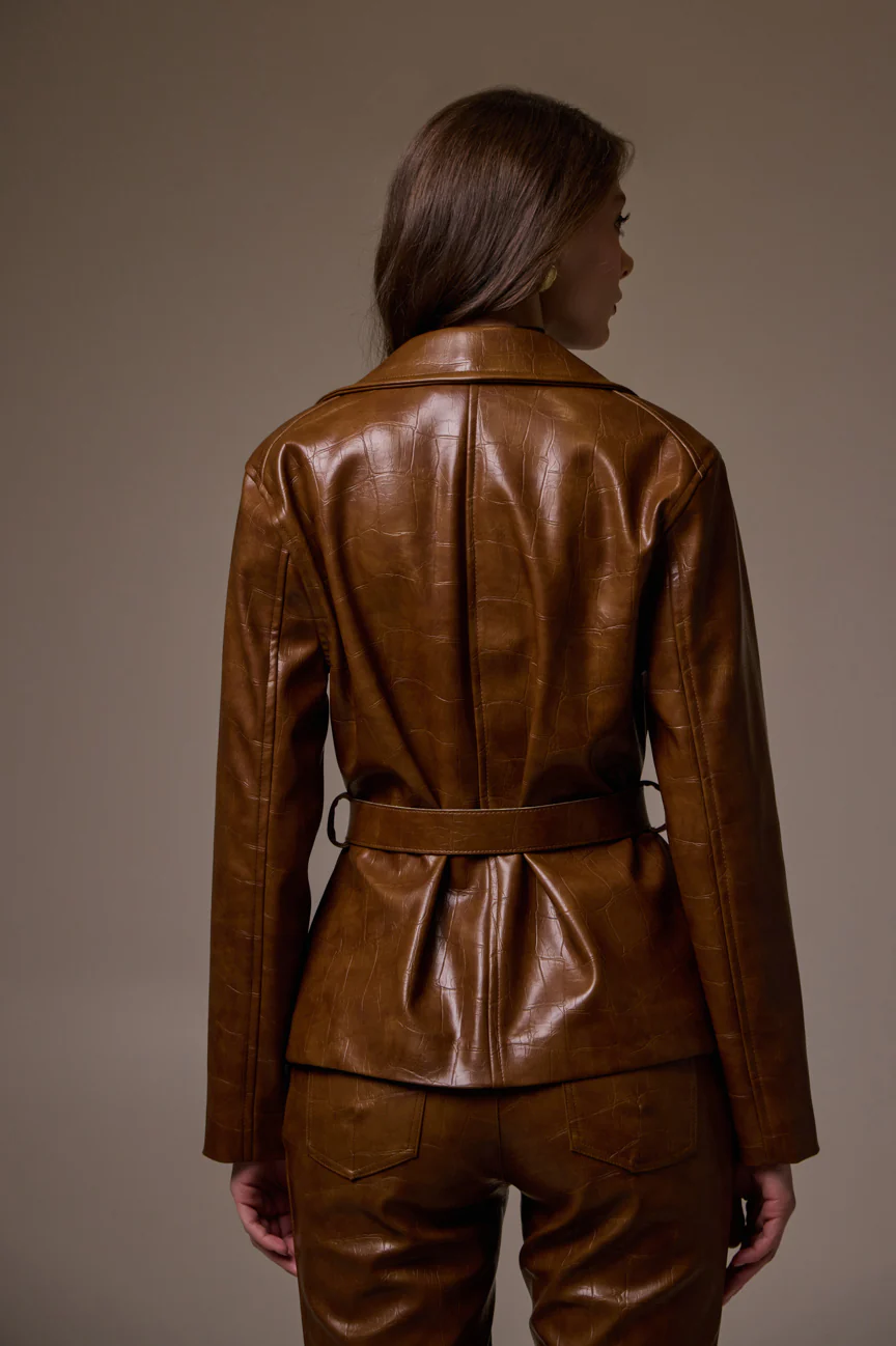 Faux leather jacket