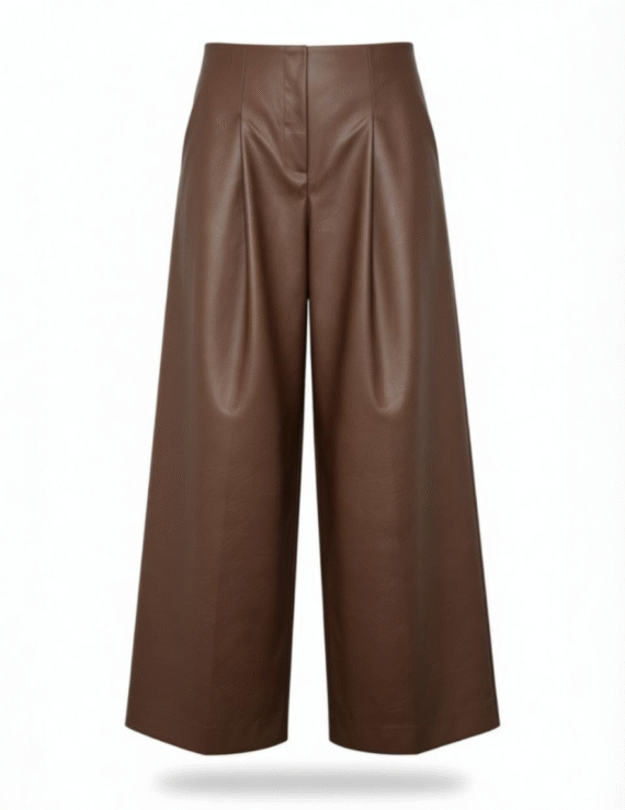 Leather pants wide
