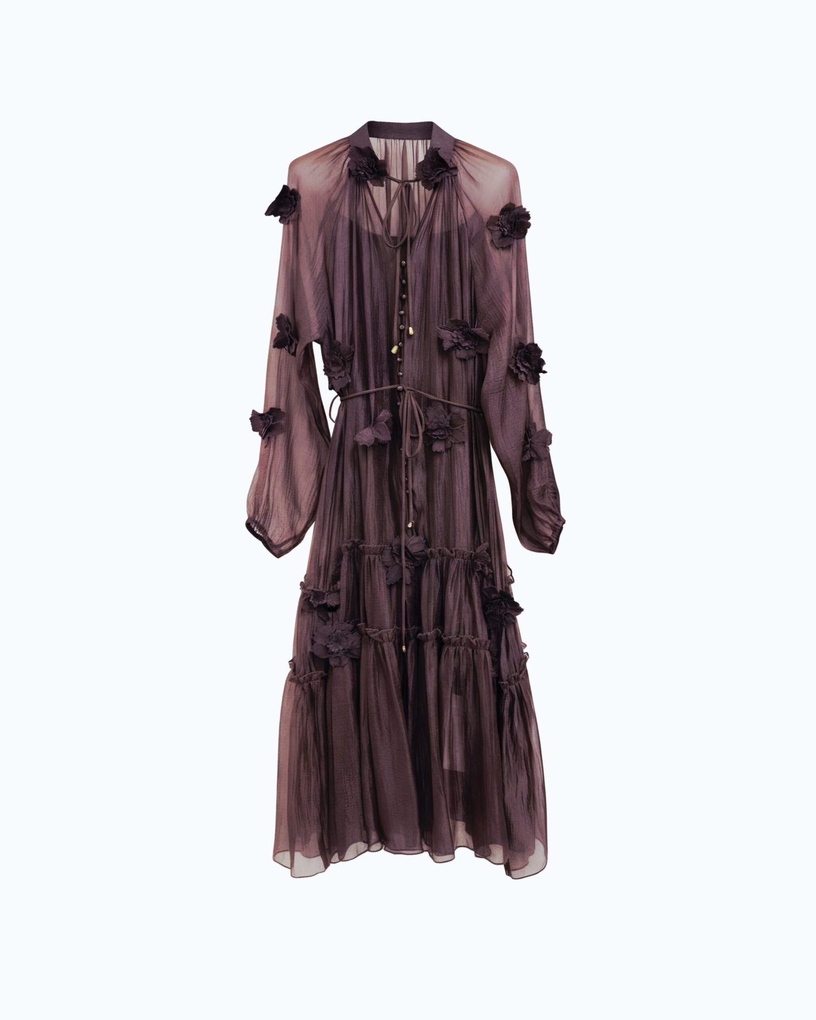 See through flower dress