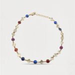 Necklace colorful stones