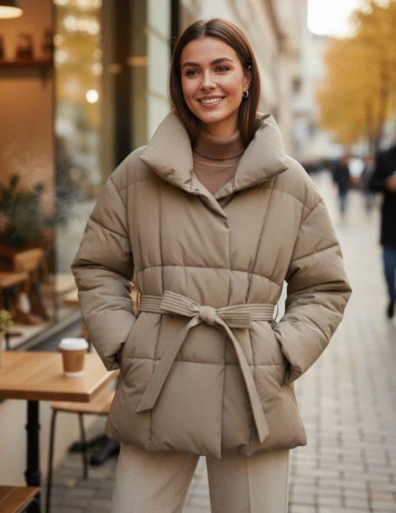 Short puffer coat