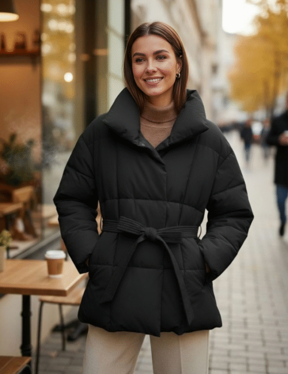 Short puffer coat
