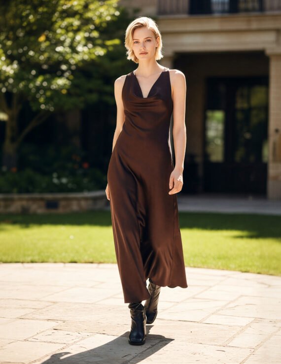 Silk maxi dress