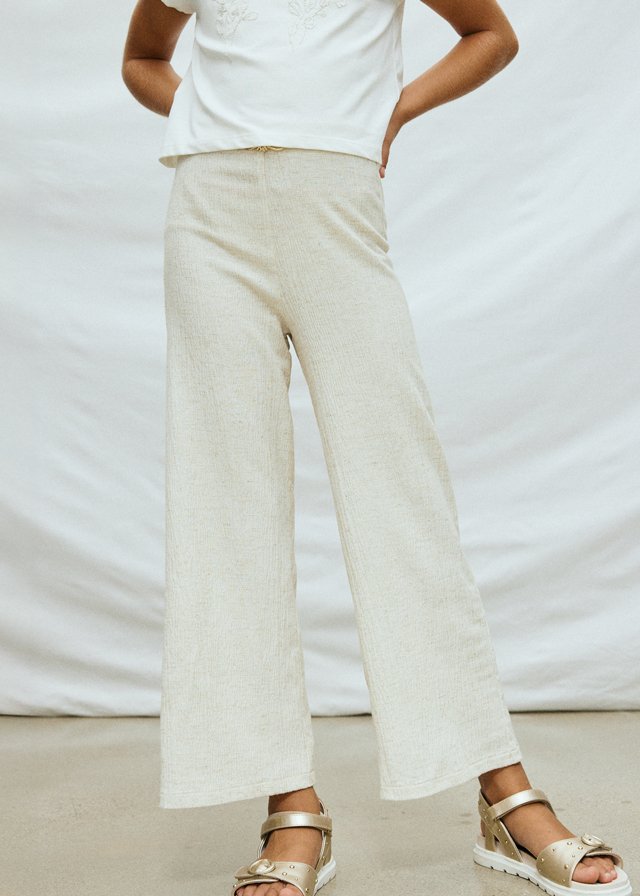 Long linen pants for girls
