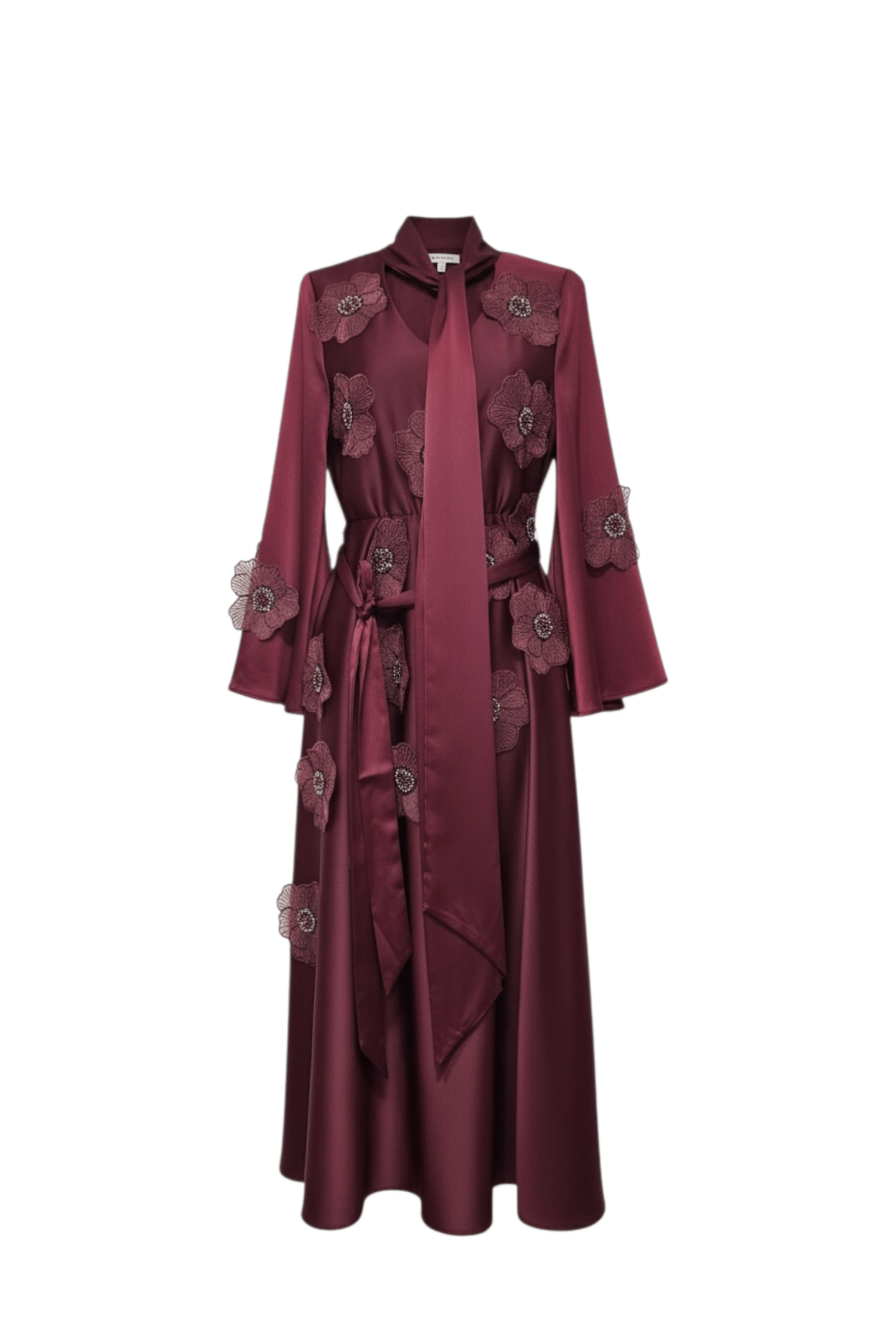 Silk dress flower details