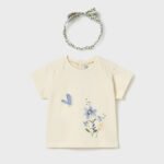 Print t-shirt with headband baby
