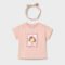 Print t-shirt with headband baby