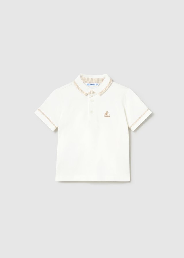 Contrast baby boat polo shirt
