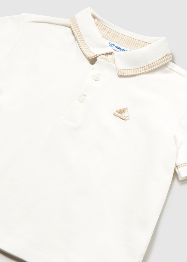 Contrast baby boat polo shirt