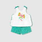 Printed shorts and baby T-shirt set