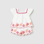 Baby embroidered Bermuda shorts and blouse set
