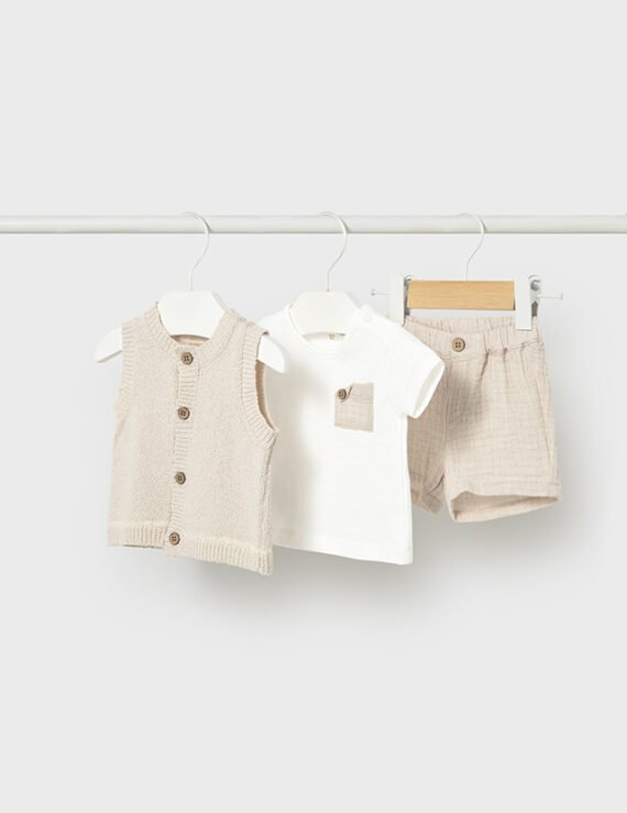 Newborn 3 piece set with vest