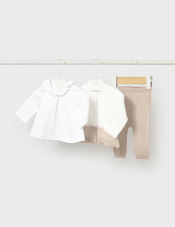 3-piece knit leg warmer set newborn