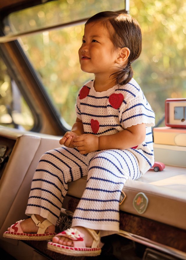 Heart trousers set baby