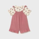 Print dungaree set baby