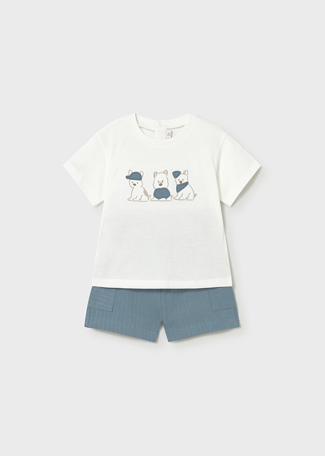 Baby animal print trousers and T-shirt set