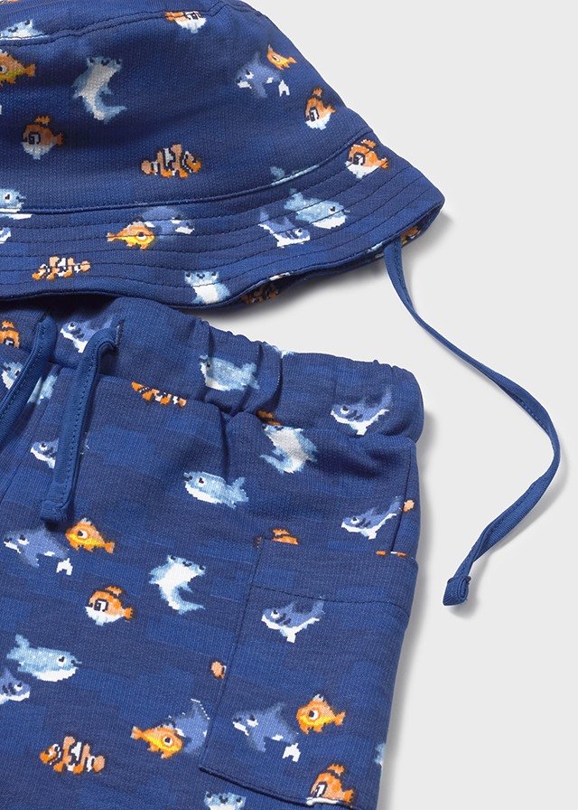 3-piece dungaree set baby with hat