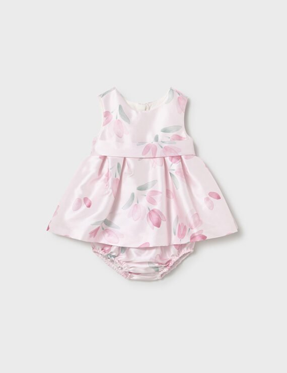 Flowers dress newborn with nappy cover