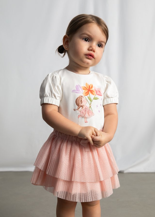 Baby pleated tulle skirt