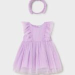 Baby tulle dress with headband