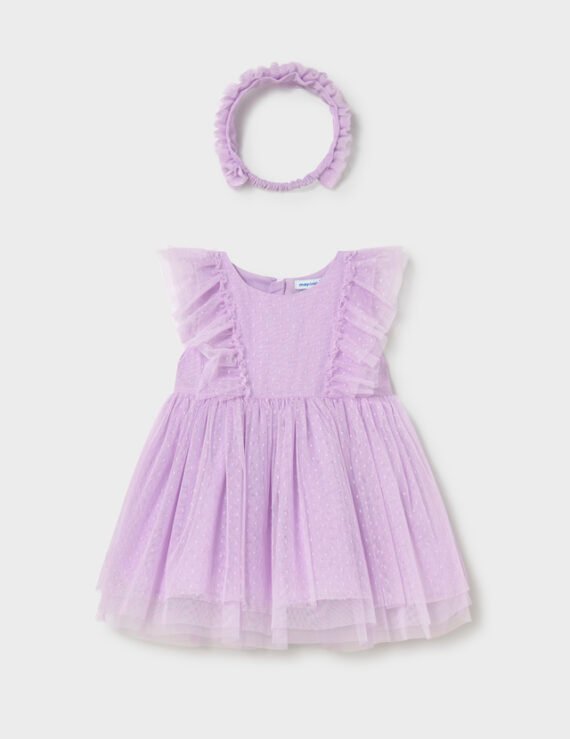 Baby tulle dress with headband